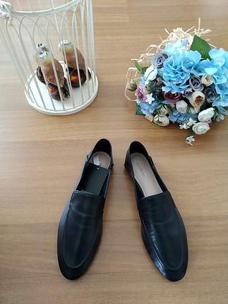 mango deri loafer