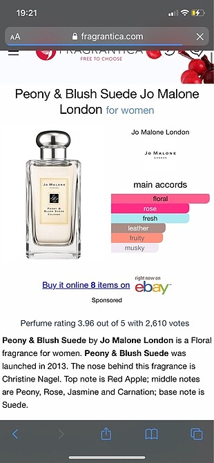 Beymen Jo Malone peony and blush parfüm