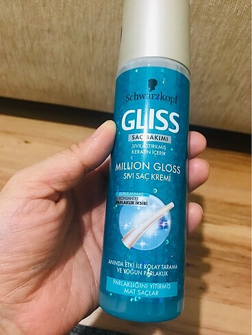 Schwarzkopf Gliss sıvı saç kremi etiketli sıfır ürün