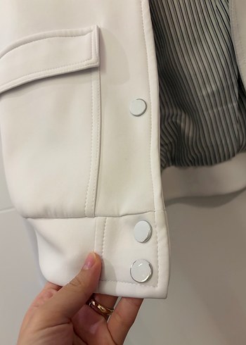 Beyaz Mini Kadın Ceket - Görsel 6