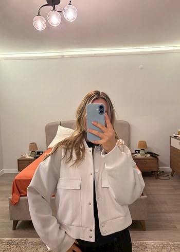 Beyaz Mini Kadın Ceket - Görsel 3