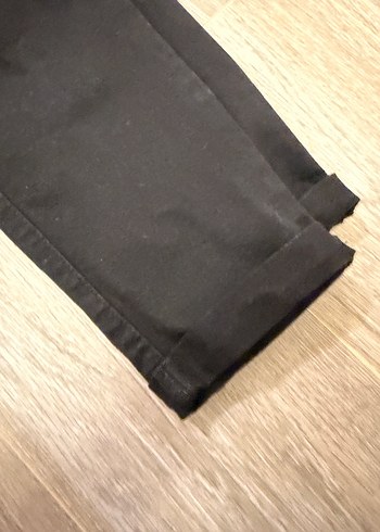 Kadın Siyah lastik belli kot Pantolon - Görsel 4