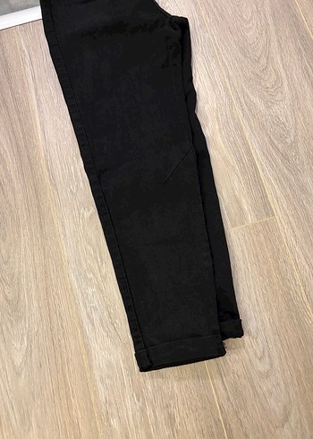 Kadın Siyah lastik belli kot Pantolon - Görsel 3