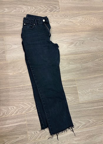 Düğmeli Regular Fit Kadın Kot Pantolon - Görsel 2