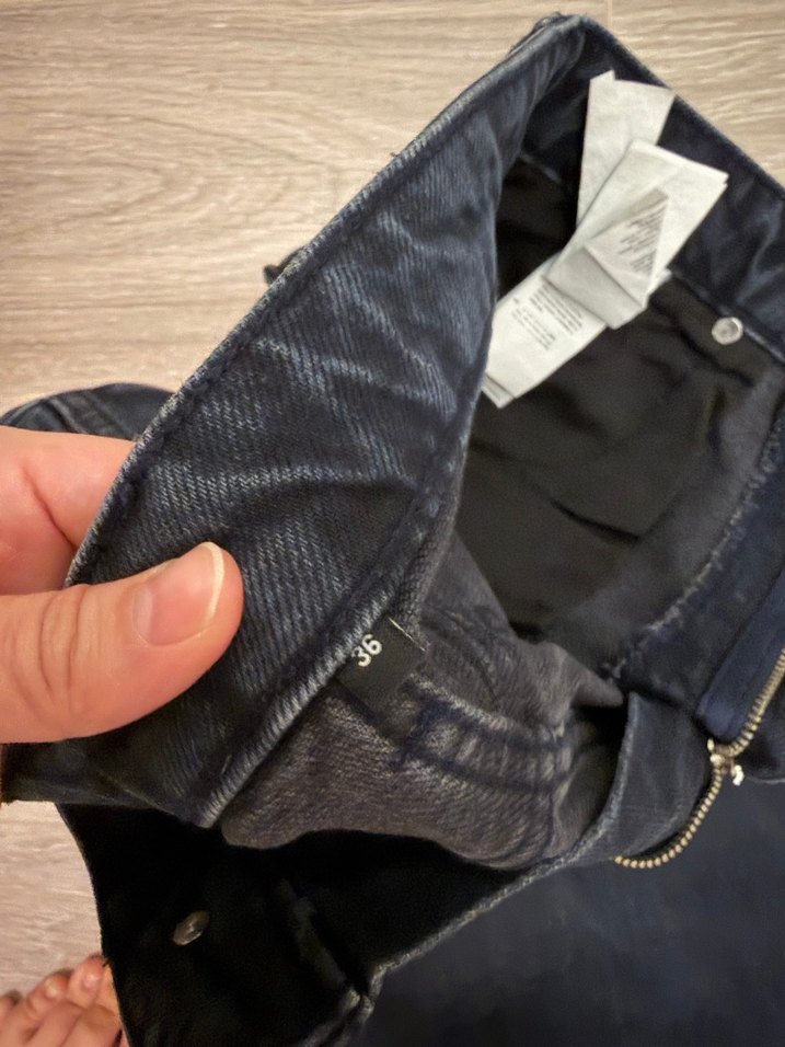 Düğmeli Regular Fit Kadın Kot Pantolon - Görsel 4