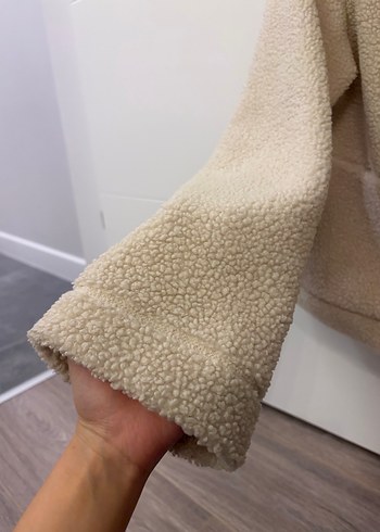 Bej Peluş Kadın Ceket - Görsel 4