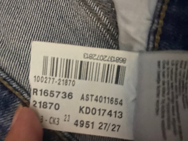 27 Beden Mavi mom jean