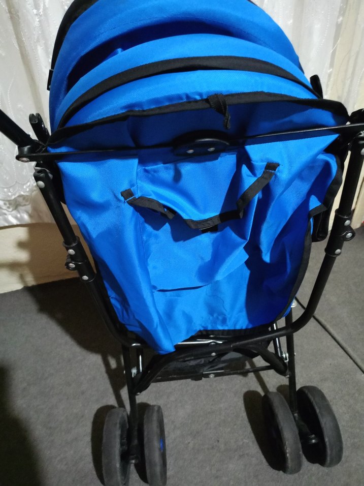 Koyu Mavi Bebek Arabası - Görsel 2