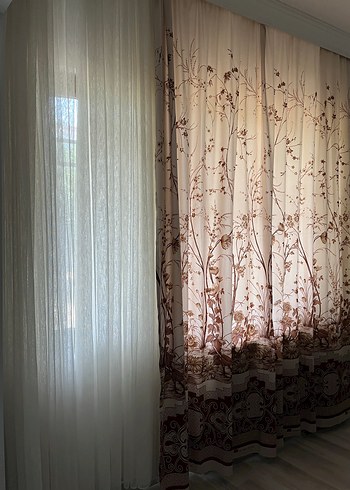 Bohem Tarzda Açık Kahverengi Vintage Perde - Görsel 2