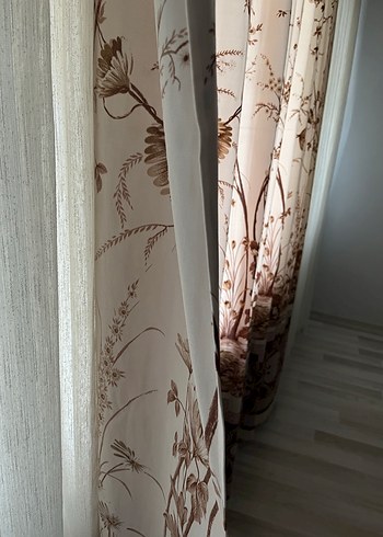 Bohem Tarzda Açık Kahverengi Vintage Perde - Görsel 4