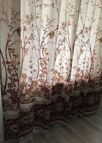 Bohem Tarzda Açık Kahverengi Vintage Perde - Görsel 3