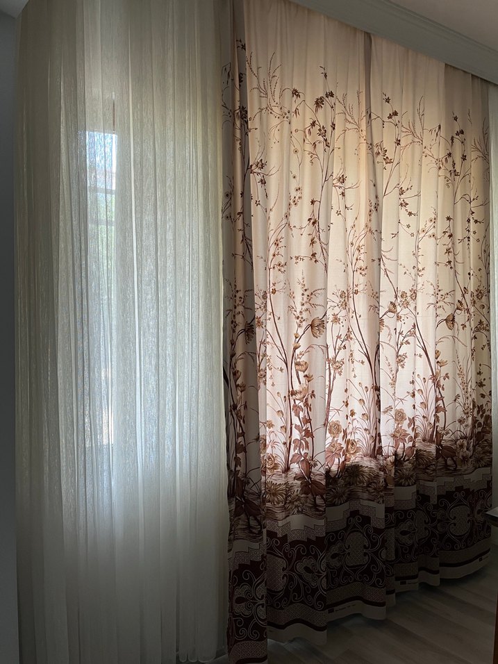 Bohem Tarzda Açık Kahverengi Vintage Perde - Görsel 2