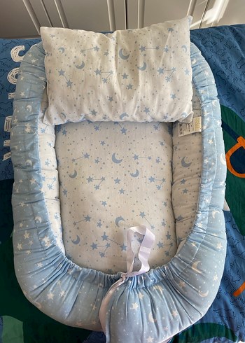 Mavi Bebek Uyku Seti ve Destek Minderi - Görsel 2