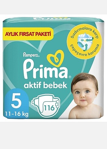Prima Aktif Bebek 5 Numara 116 Adet