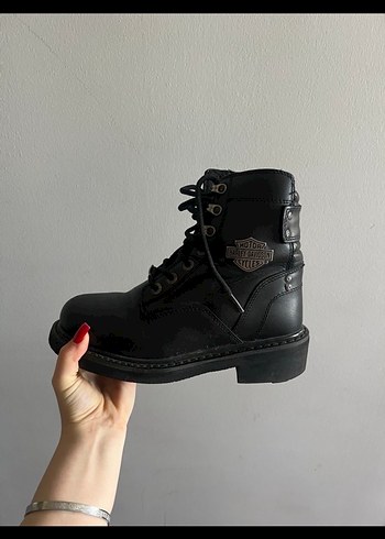 Harley Davidson Siyah Deri Bilek Botu
