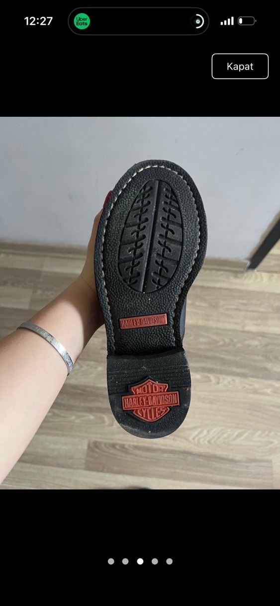 Harley-Davidson Siyah Deri Bilek Botu — görsel 2/5
