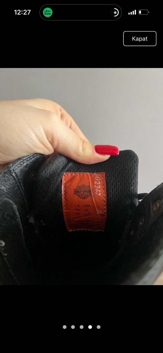 Harley-Davidson Siyah Deri Bilek Botu — görsel 3/5