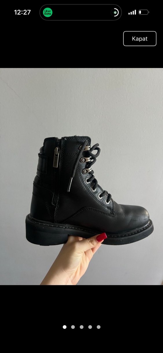 Harley-Davidson Siyah Deri Bilek Botu — görsel 4/5
