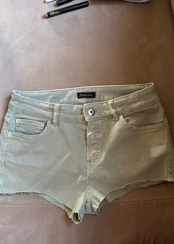 Massimo Dutti Dugmeli Yesil Mini Kadin Kot Sort