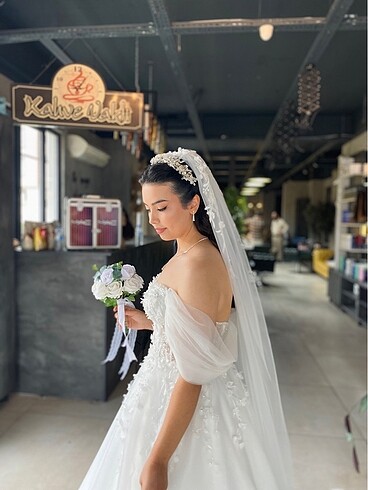 Helen Model Gelinliğimi Satıyorum / düşük kol gelinlik