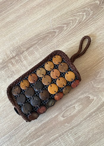 Boncuklu Bohem Kadın El Çantası/Cüzdan - Görsel 3