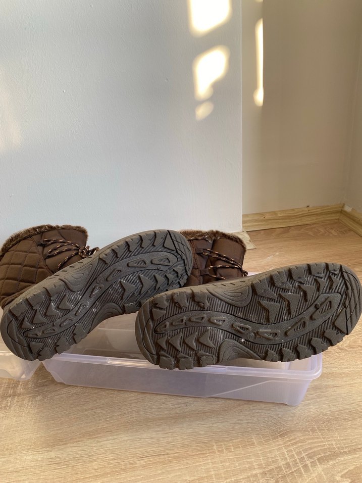 Kahverengi Kürklü Kadın Dolgu Topuk Bot - Görsel 5