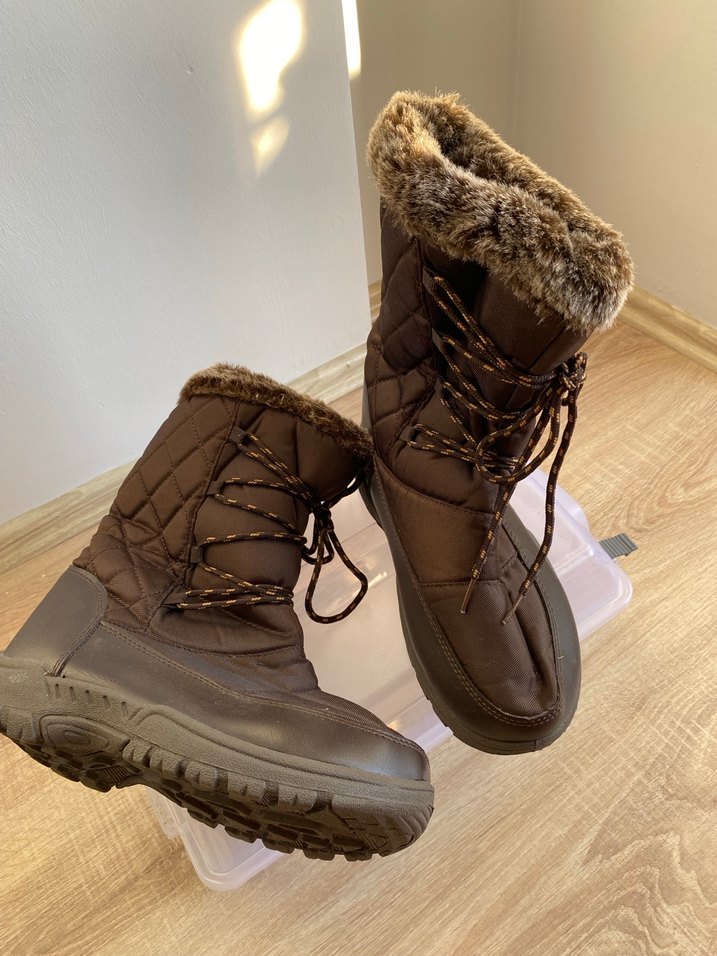 Kahverengi Kürklü Kadın Dolgu Topuk Bot - Görsel 3