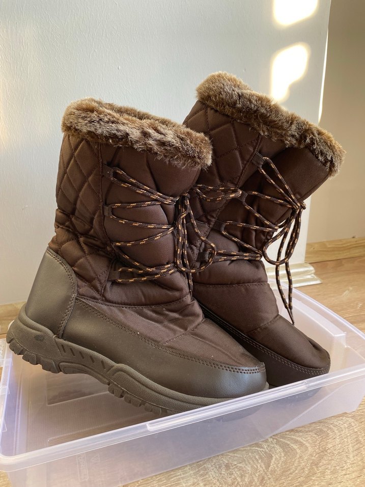 Kahverengi Kürklü Kadın Dolgu Topuk Bot - Görsel 2