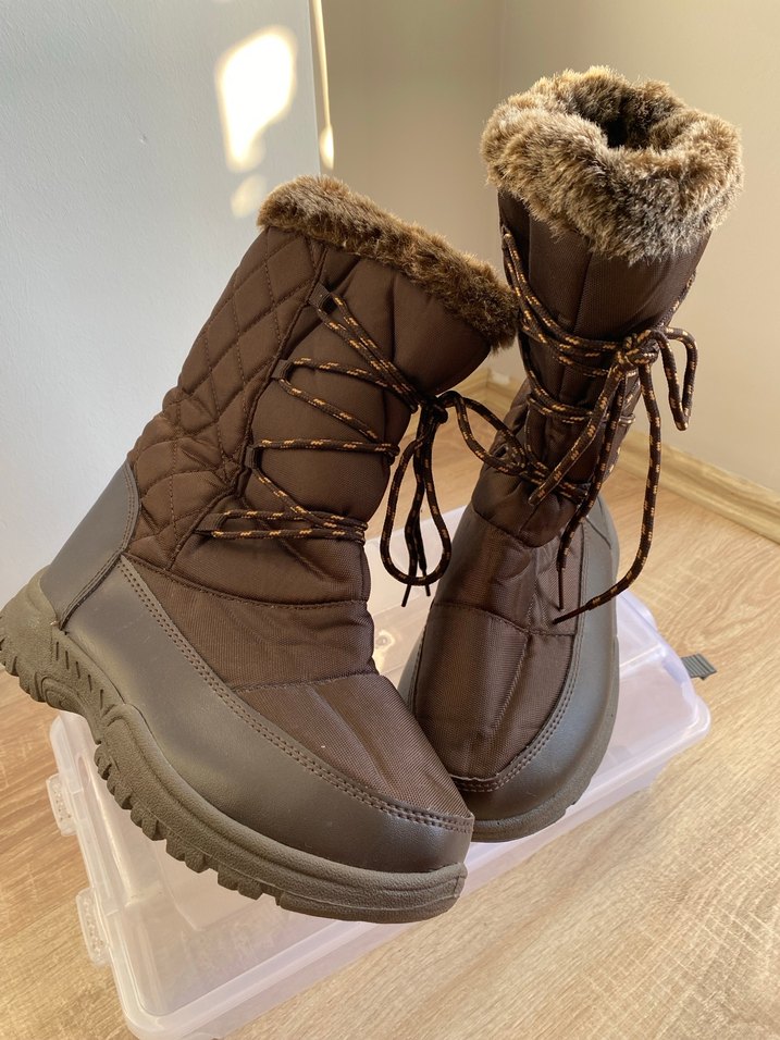 Kahverengi Kürklü Kadın Dolgu Topuk Bot - Görsel 4