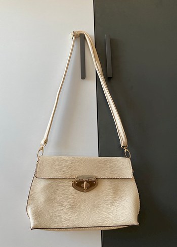 Bej Deri Tokalı Kadın Çanta - Görsel 2