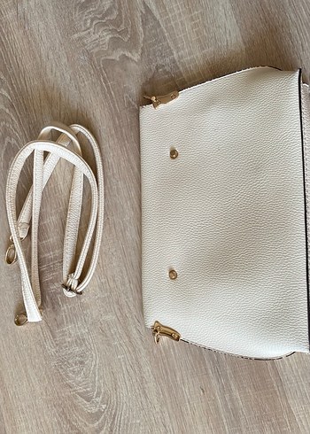 Bej Deri Tokalı Kadın Çanta - Görsel 3