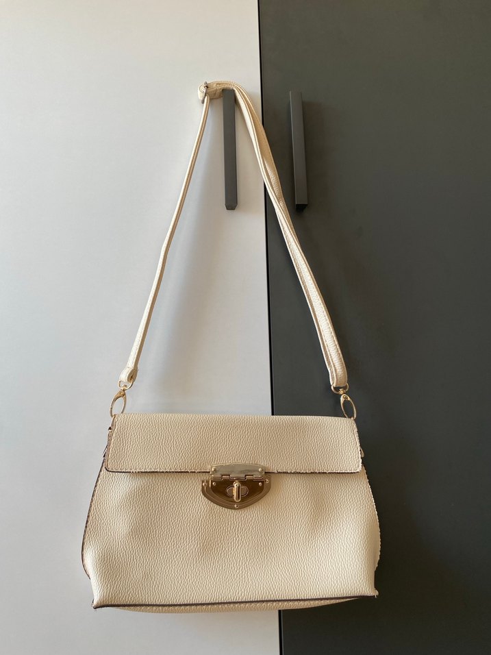Bej Deri Tokalı Kadın Çanta - Görsel 2