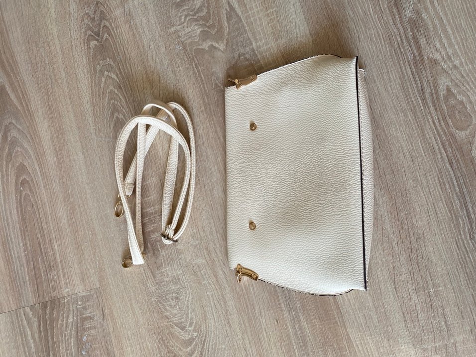 Bej Deri Tokalı Kadın Çanta - Görsel 3