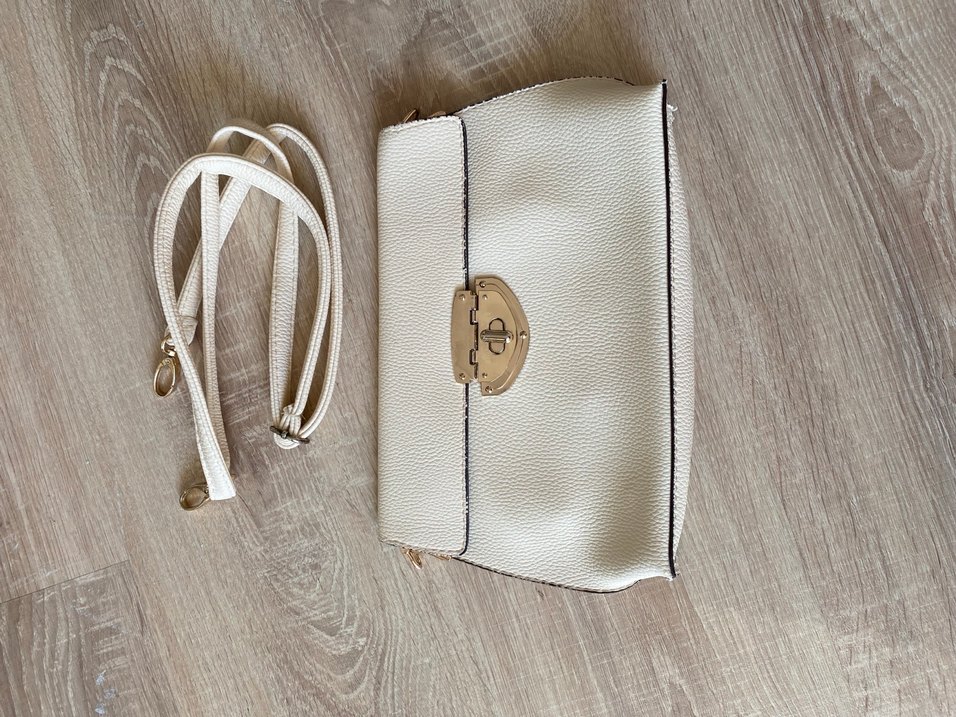 Bej Deri Tokalı Kadın Çanta - Görsel 4