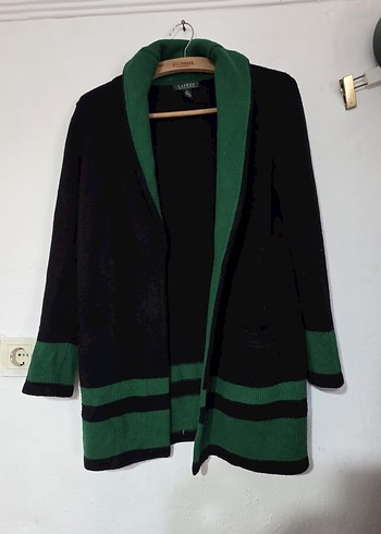 Ralph Lauren Yesil Detayli Siyah Triko Hirka