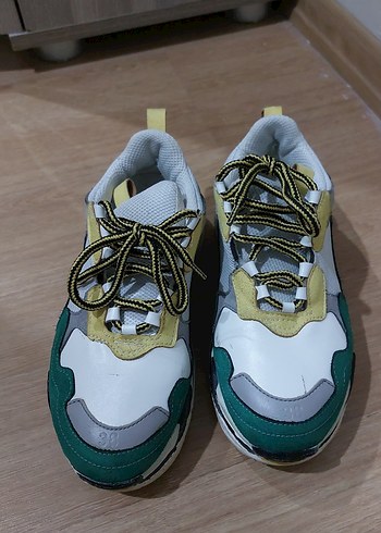 Yüksek Tabanlı Çok Renkli Kadın Spor Ayakkabı - Görsel 6