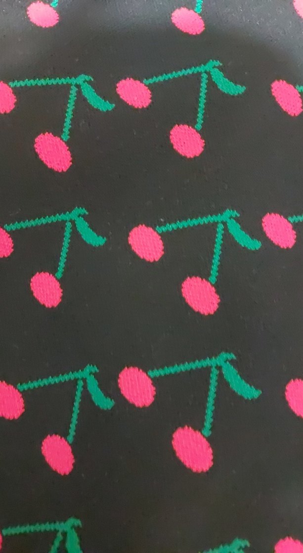 Kiraz Desenli Siyah Triko Kazak - Görsel 3