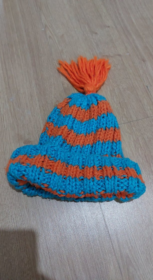 Renkli Örgü Kadın Bere - Görsel 3