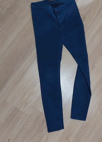 Kadın Lacivert Elastik Denim Normal Paça Jean - Görsel 5