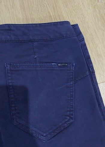 Kadın Lacivert Elastik Denim Normal Paça Jean - Görsel 3