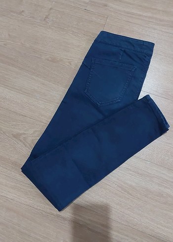 Kadın Lacivert Elastik Denim Normal Paça Jean - Görsel 4