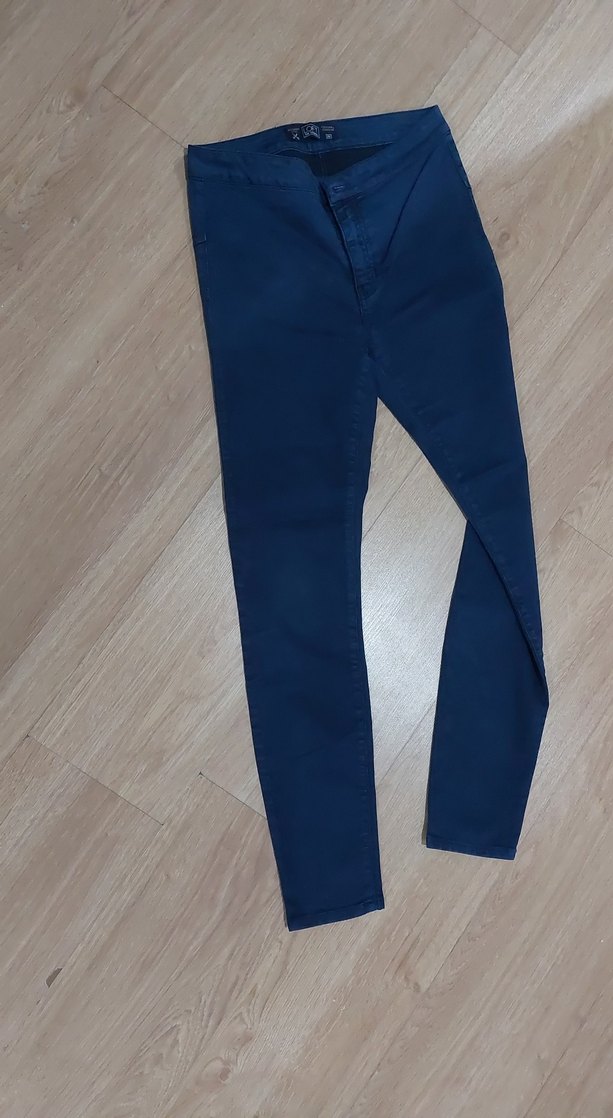 Kadın Lacivert Elastik Denim Normal Paça Jean - Görsel 5
