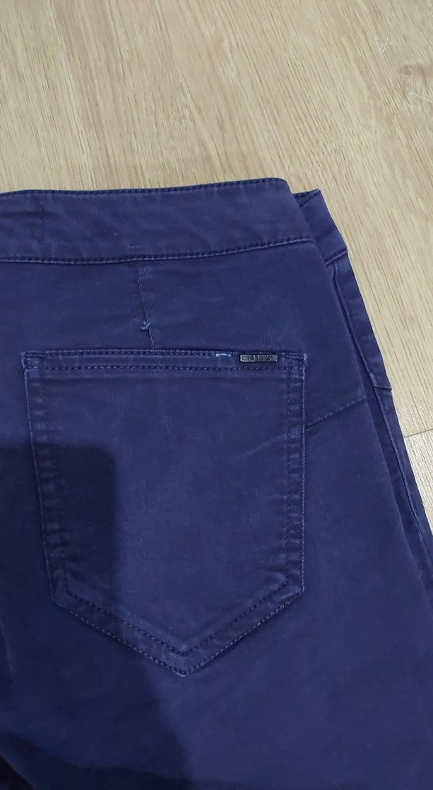 Kadın Lacivert Elastik Denim Normal Paça Jean - Görsel 3