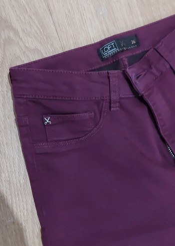 Kadın Mor Esnek Normal Boy Kot Pantolon - Görsel 5