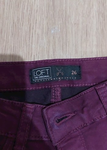 Kadın Mor Esnek Normal Boy Kot Pantolon - Görsel 6