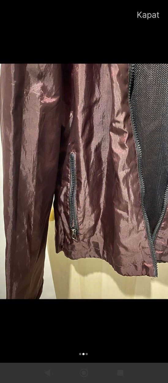 Bordo ünisex
 Midi Yağmurluk Fermuarlı - Görsel 2