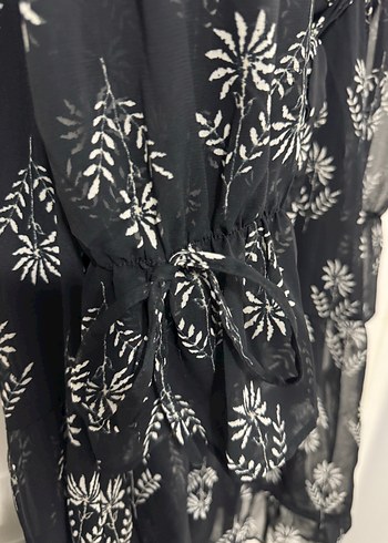 Kadın Siyah Bohem Midi Elbise - Görsel 3