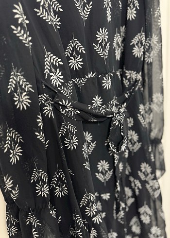 Kadın Siyah Bohem Midi Elbise - Görsel 5