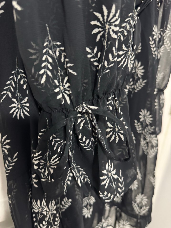 Kadın Siyah Bohem Midi Elbise - Görsel 3