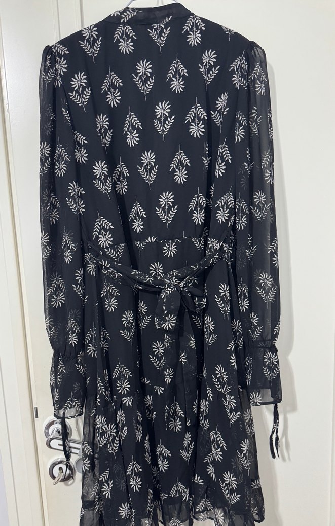 Kadın Siyah Bohem Midi Elbise - Görsel 4